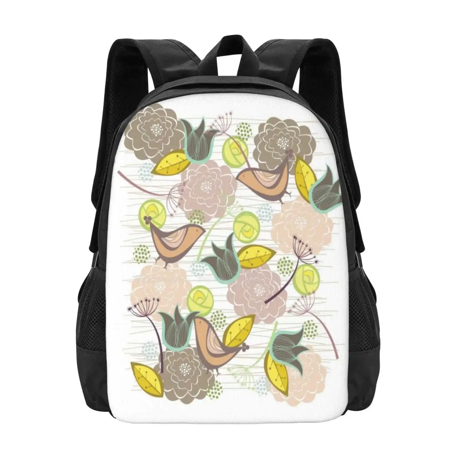

Pink Floral Potpourri Garden And Birds © Fatfatin Hot Sale Schoolbag Backpack Fashion Bags Fatfatin Floral Potpourri Garden