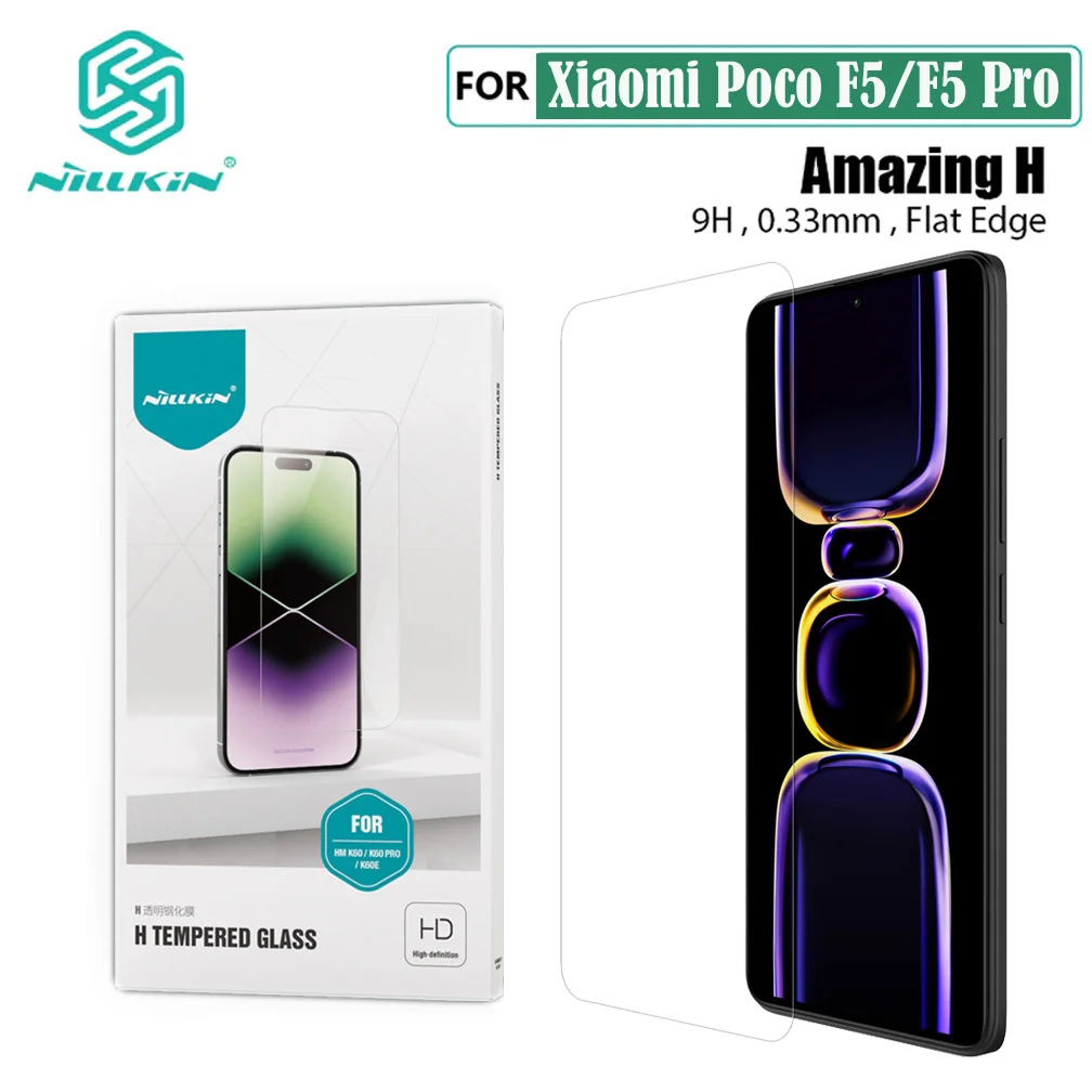 Nillkin Für Xiaomi Poco F5 /F5 Pro Gehärtetes Glas Erstaunliche H + PRO Anti-Explosion 2,5 D 9H 0,2mm Displayschutzfolie Für Poco F5 Pro