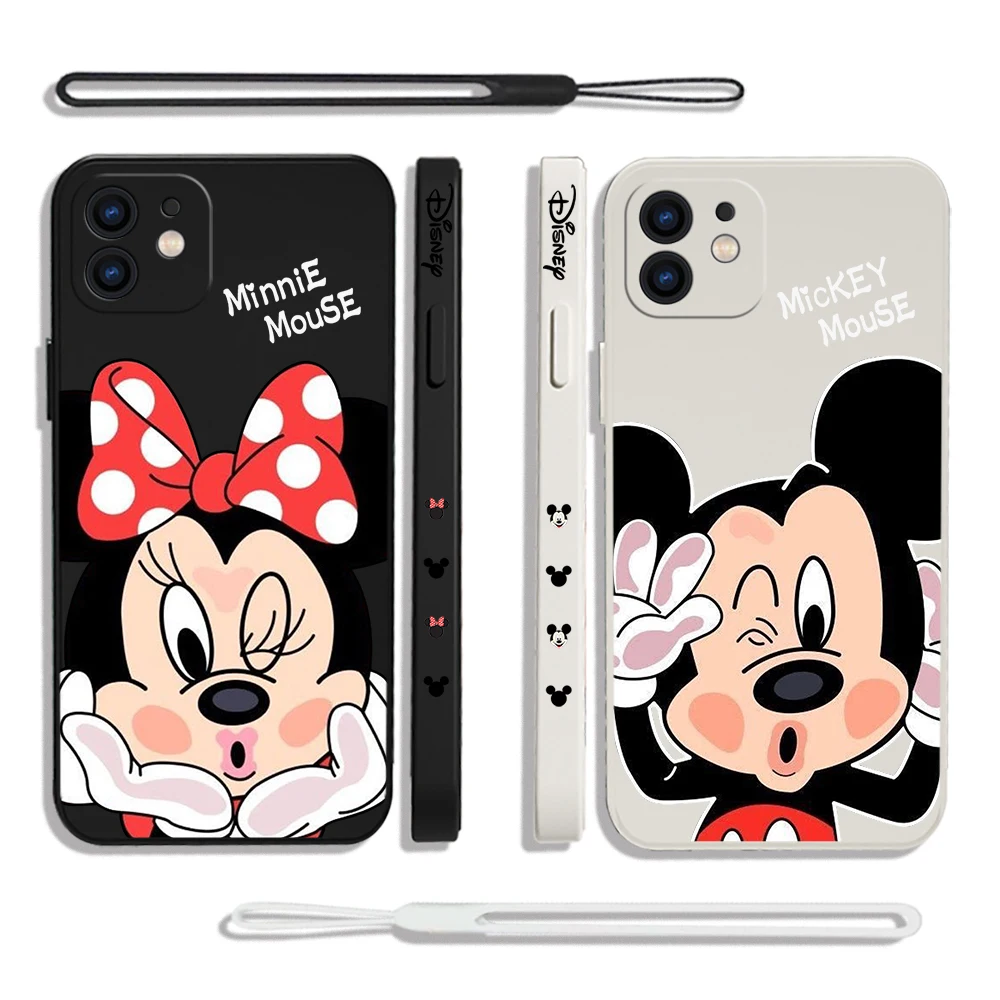 Cartoon Mickey Minnie Mouse Phone Case For VIVO Y20 Y30 Y50 Y11 Y12 Y12S Y15 Y17 Y19 Y21 IQOO11 V23 V23E V21 X90 S1 Pro 5G Cover