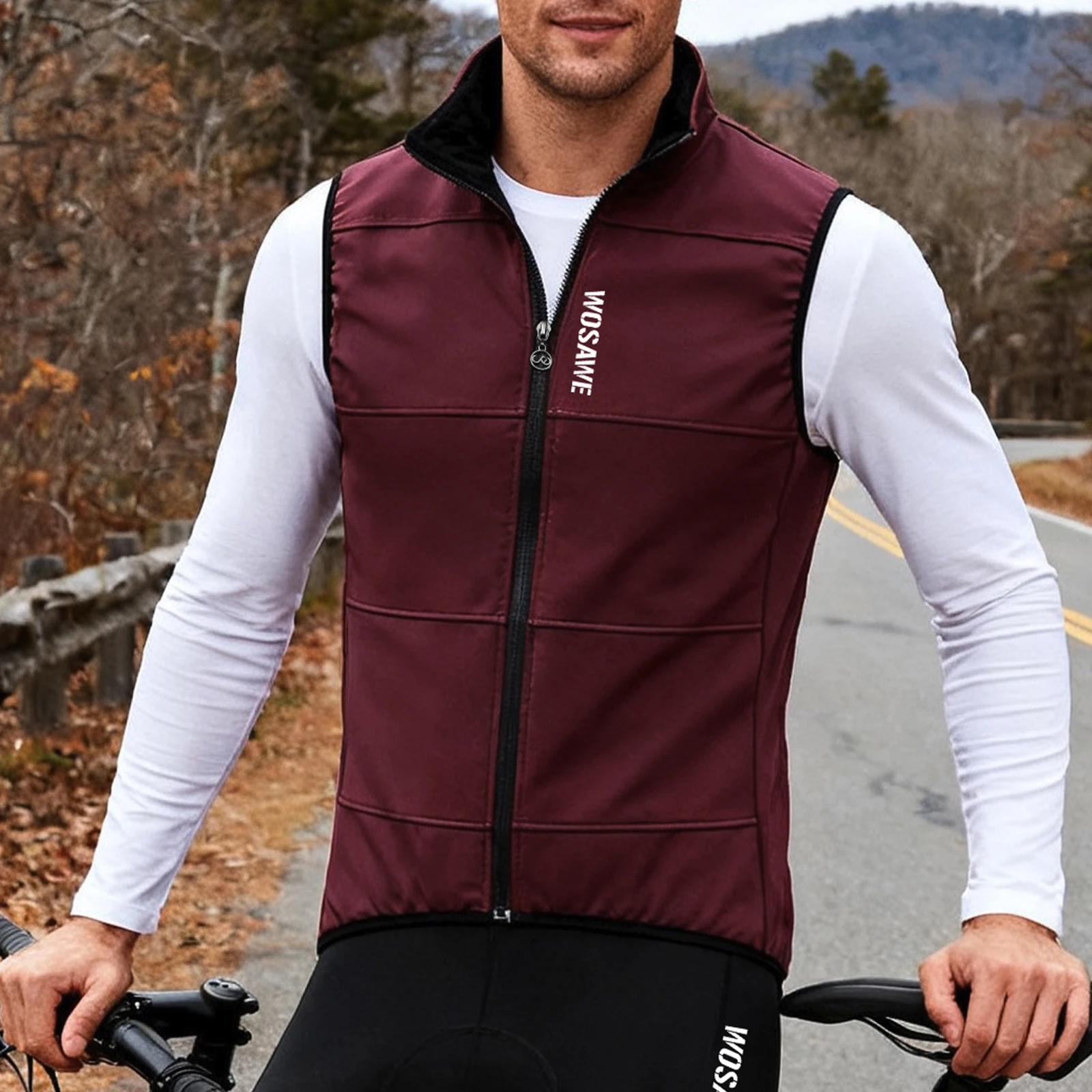 WOSAWE-Chaleco térmico para ciclismo de invierno, chaqueta para bicicleta a prueba de viento, cortavientos sin mangas, chaleco para bicicleta de montaña y carretera, chaleco cálido para deportes al aire libre