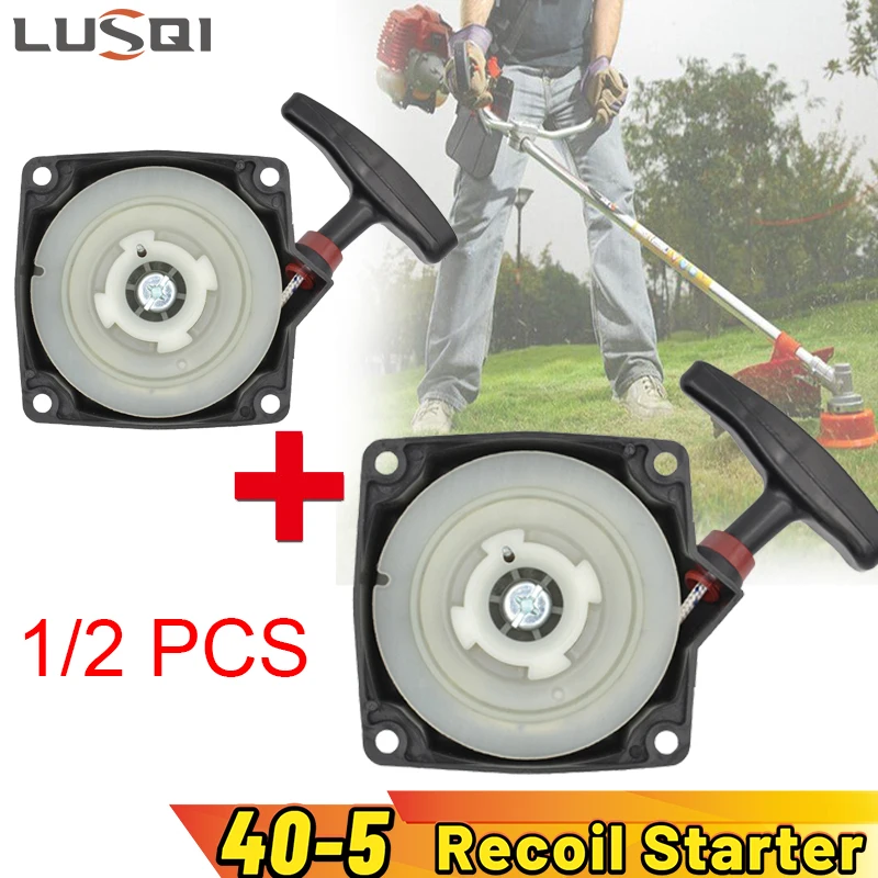 Lusqi Peças Puxar Recoil Starter Aplicar a 1e40f5 40f-5 40-5 44f-5 Bg430 Cg430 Tu43 Cortador de Grama Parte de Reparo do Motor