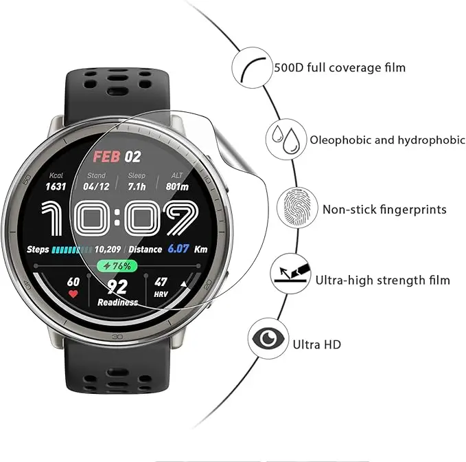 1-5 قطعة فيلم هيدروجيل ل Amazfit نشط 2 واقي للشاشة HD واضح الغطاء الواقي ل Huami Amazfit Active2 ساعة اكسسوارات