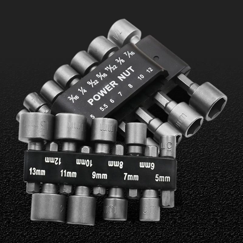 Y1AD 9/14PCS Driver Hexagonal Power Driver Drill Drill Bit Tool Socket Set