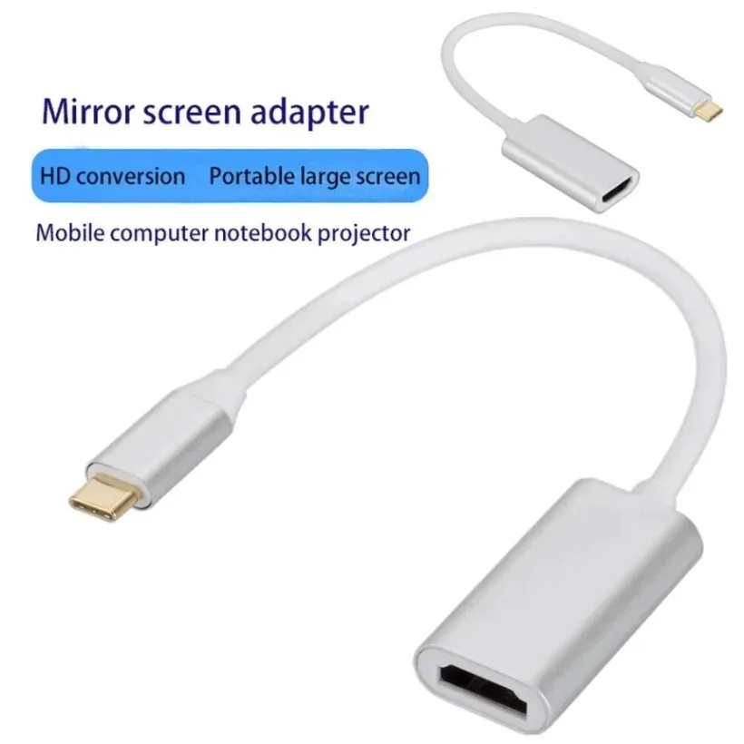 Mnwuu-usb c to hdmi互換ケーブル、type-c to HD-MI、hd tvアダプター、usb 3.1,pcラップトップ、macbook、huawei mate 30用の4kコンバーター