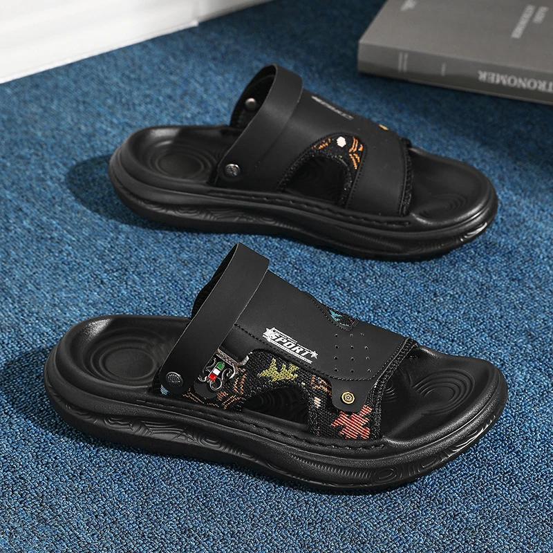 

Summer Best Selling Men Casual One Line Slippers Lightweight Non Slip Breathable Sole Ideal for Seaside Daily Wearing