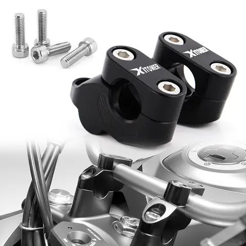 히말라야 SCRAM 411 Meteor 350 Interceptor 650 Hunter 350 Corsaro Veloce 1200 Corsaro 1200 22mm 7/8 오프셋 핸들 바 라이저