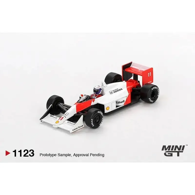 PreSale MINIGT 1123 1:64 McLaren MP4/4 #11 Alain Prost Diecast Car Model Collection Toys