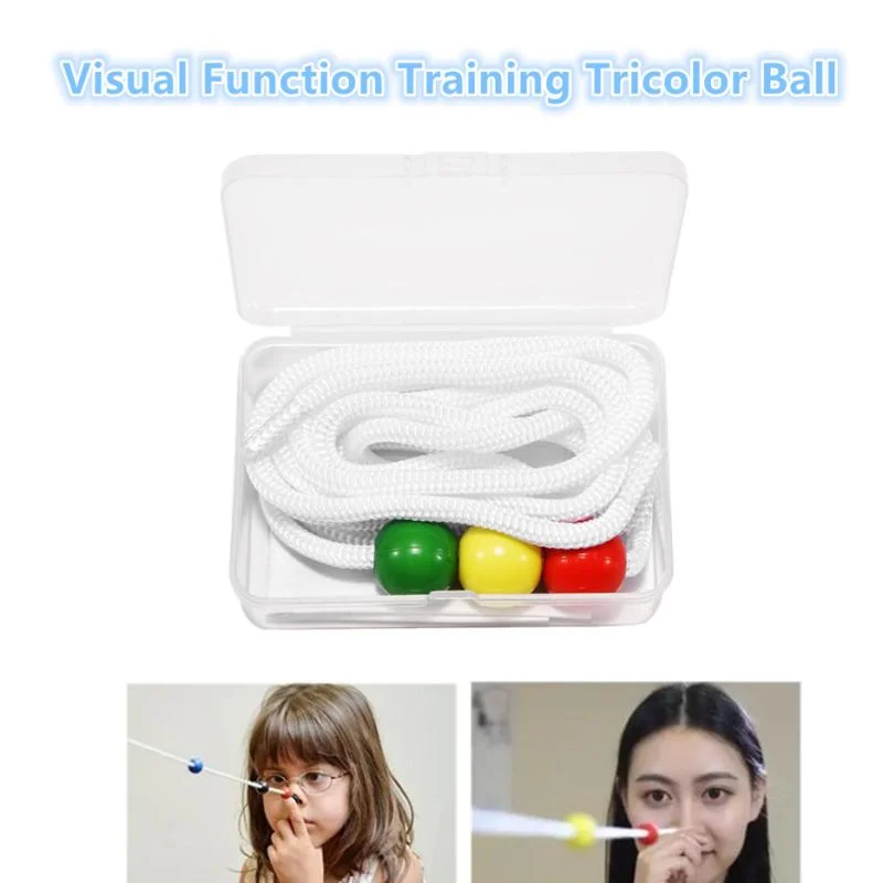 Sports Eye Sight Train Three Beads Brock String Vision Convergence Insufficiency Training Tool Target Pointing Practice
