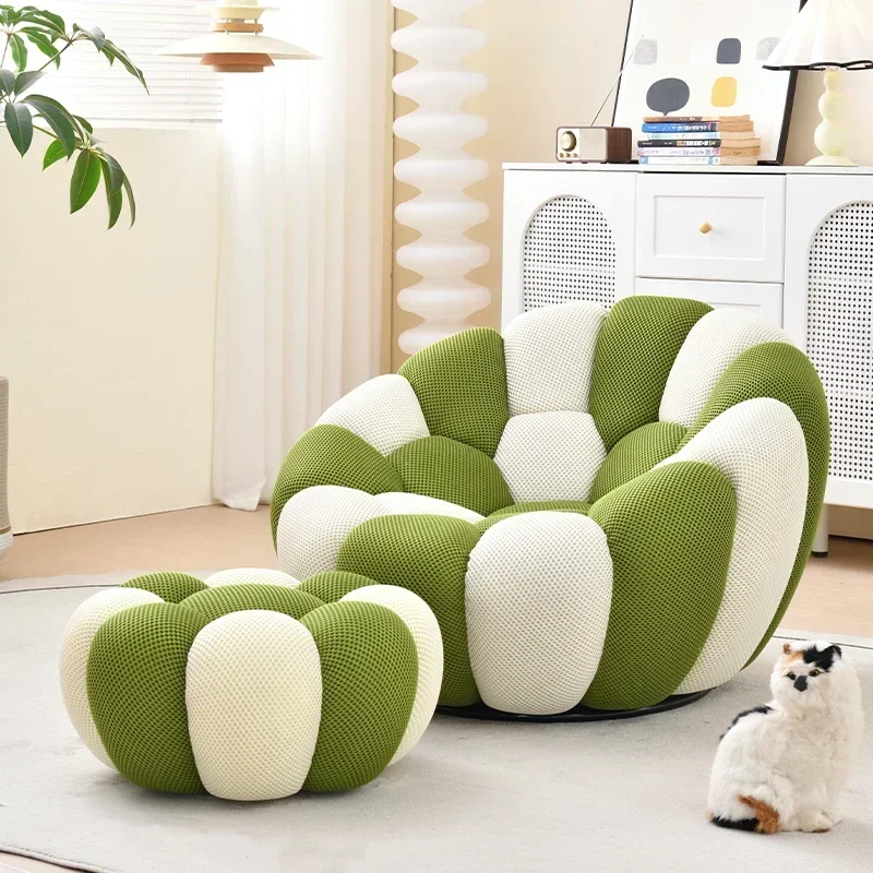 Projektant pojedynczego siedziska Dyniowa leniwa sofa Balkon i sypialnia mogą się leżeć i odchylać Włoska minimalistyczna sofa piłkarska Rochburg