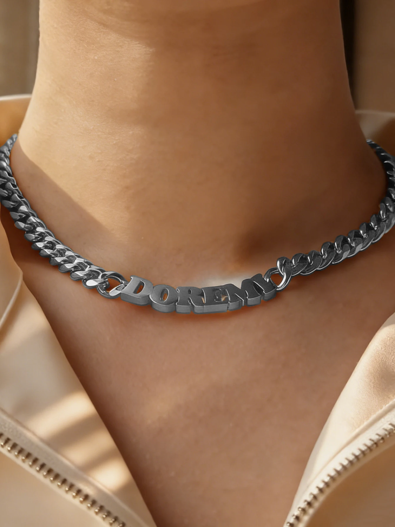 Custom Gothic Name Necklace for Women