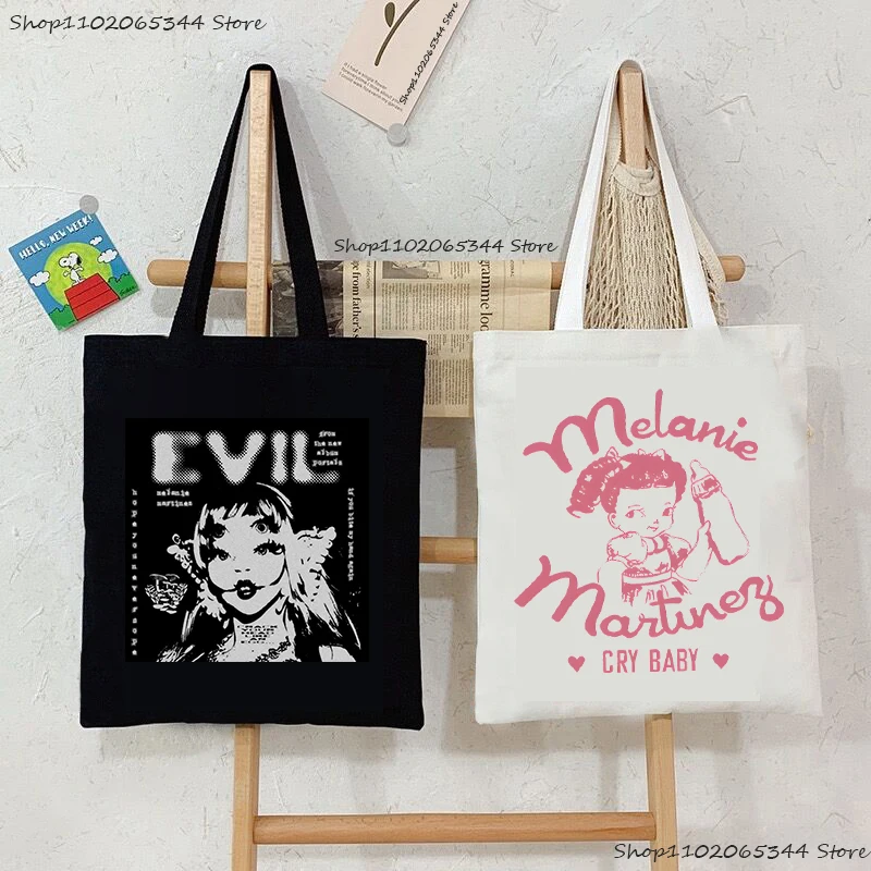 Melanie Martinez Canvas Tote Bag Women Man Music Album Shoulder Bag Student Melanie Martinez Portals Tour Teen Handbag Side Bag