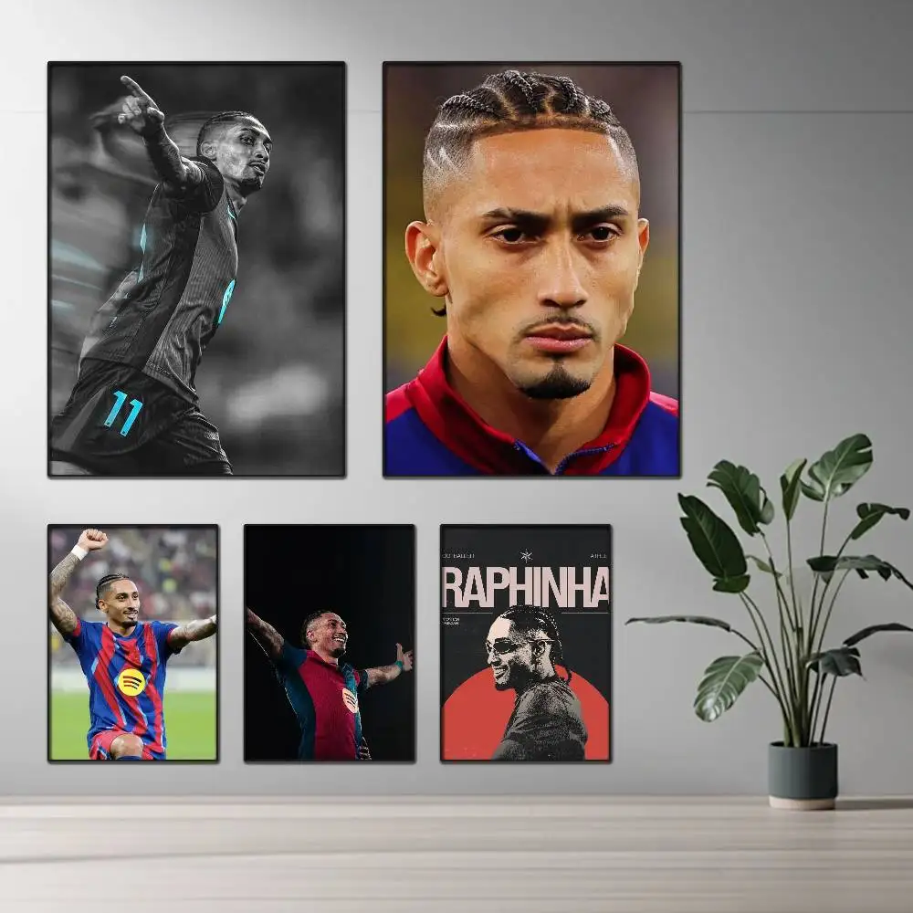 

Football star B-Brazil R-Raphinhas 11 Poster HD Quality Wall Art Retro Posters For Home Room Wall Decor Self Adhesive