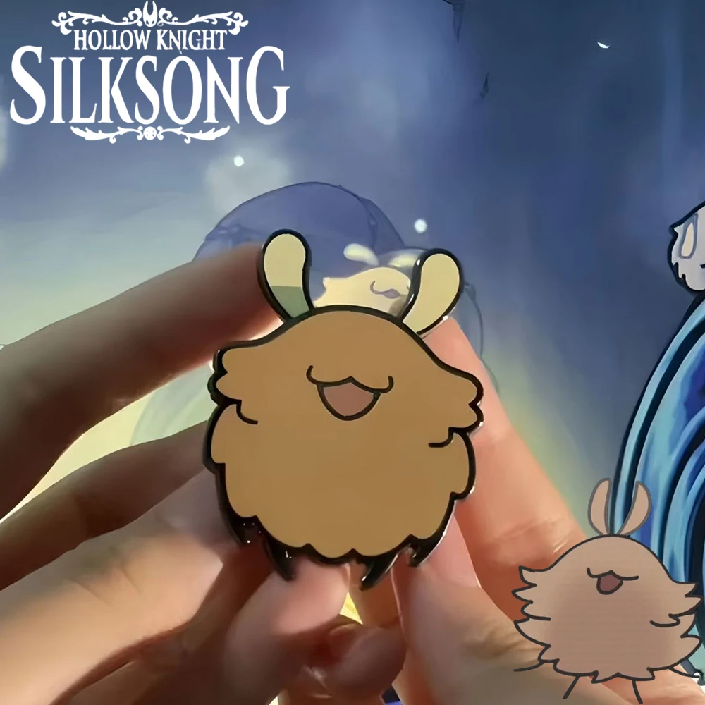 لعبة الجوف فارس Silksong The Lost Fleas تأثيري بروش آذان متحركة شارة معدنية لطيف على ظهره دبوس مجوهرات اكسسوارات
