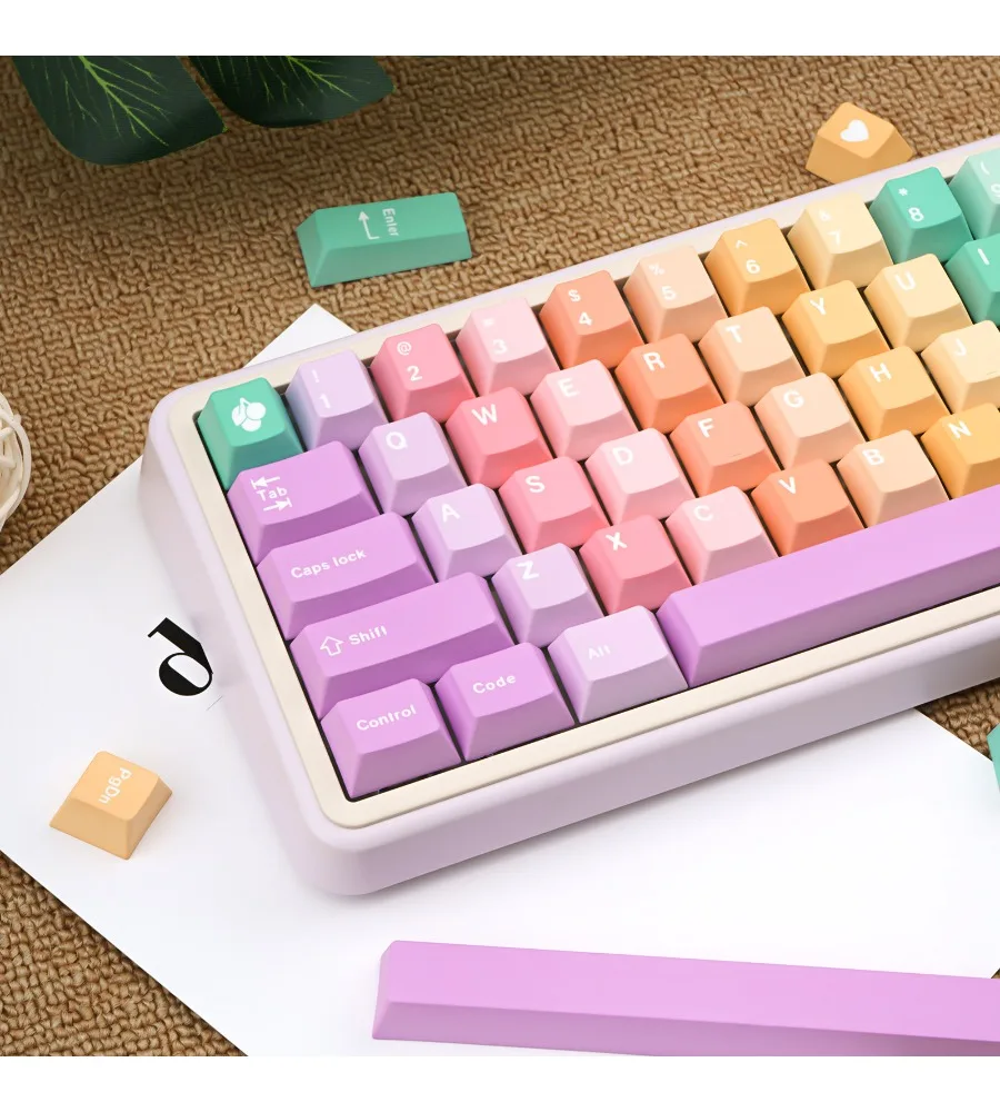 Sublimation personalized customized mechanical keyboard keycaps suitable for wooting fudge keycaps Original PBT five-sided