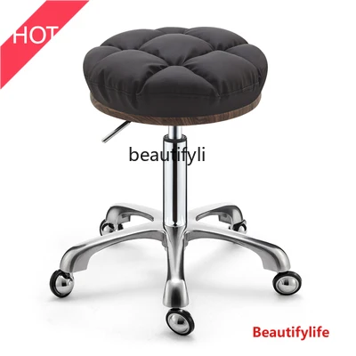 

Asmt14 ss Beauty Stool Шкив Стул для салона Вращающийся подъемник круглый табурет Табурет для парикмахерской