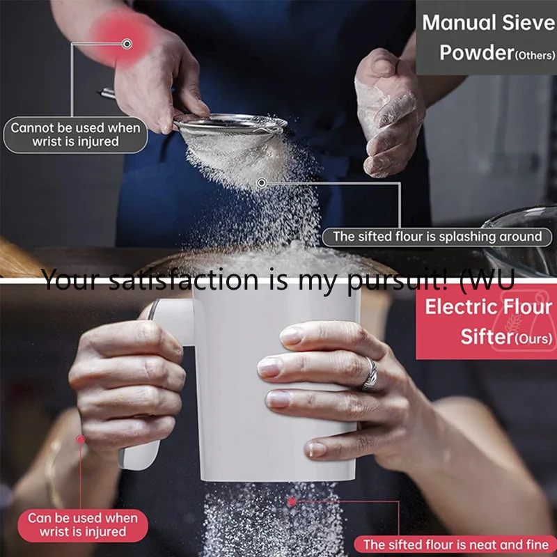 

Electric Flour Sieve Automatic Hotel Restaurant Kitchen Cookware Baking Flour Filter Screen