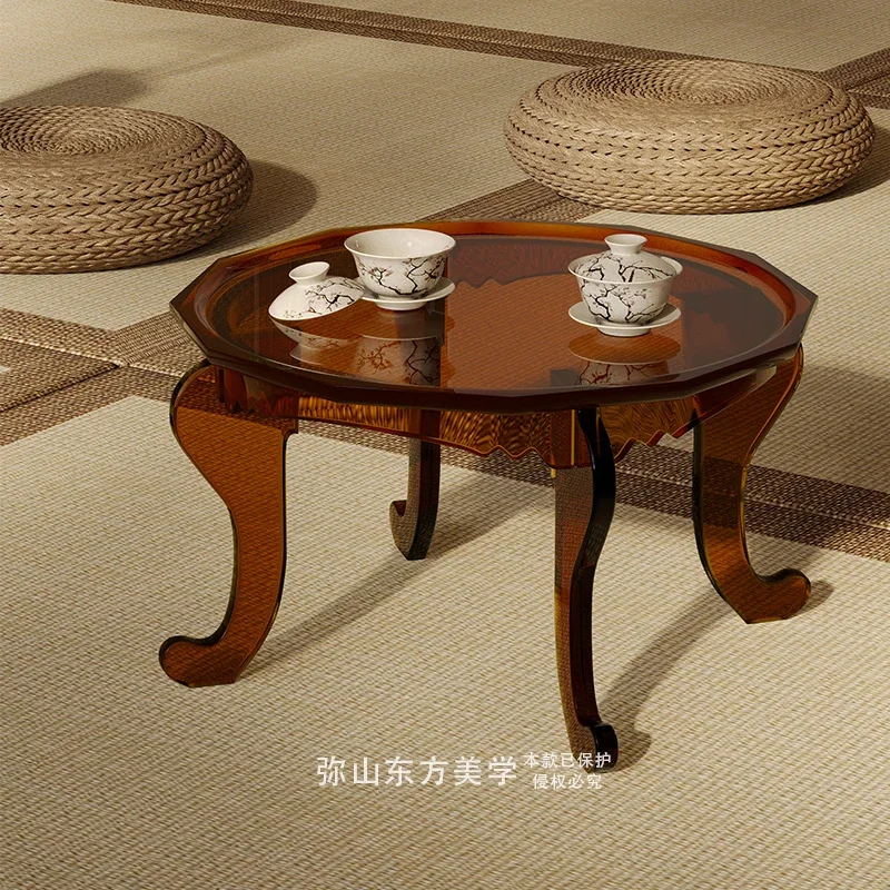 

Tea room Chinese style fully decorated kang ji tatami acrylic bay window table
