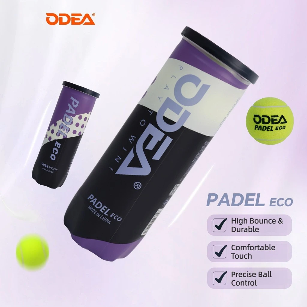 Мячи для падела ODEA ECO, высокая эластичность, износостойкость, мягкий на ощупь, стабильное управление, экономичные тренировочные мячи для падела для использования на различных кортах.