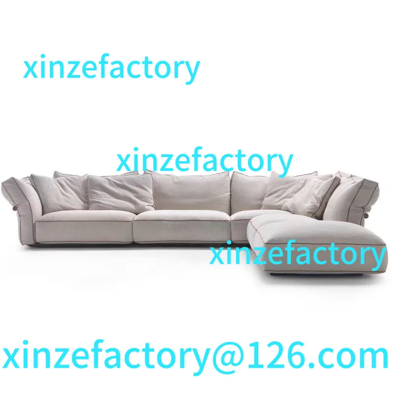 

Customizable Italian minimalist cotton and linen down petal sofa
