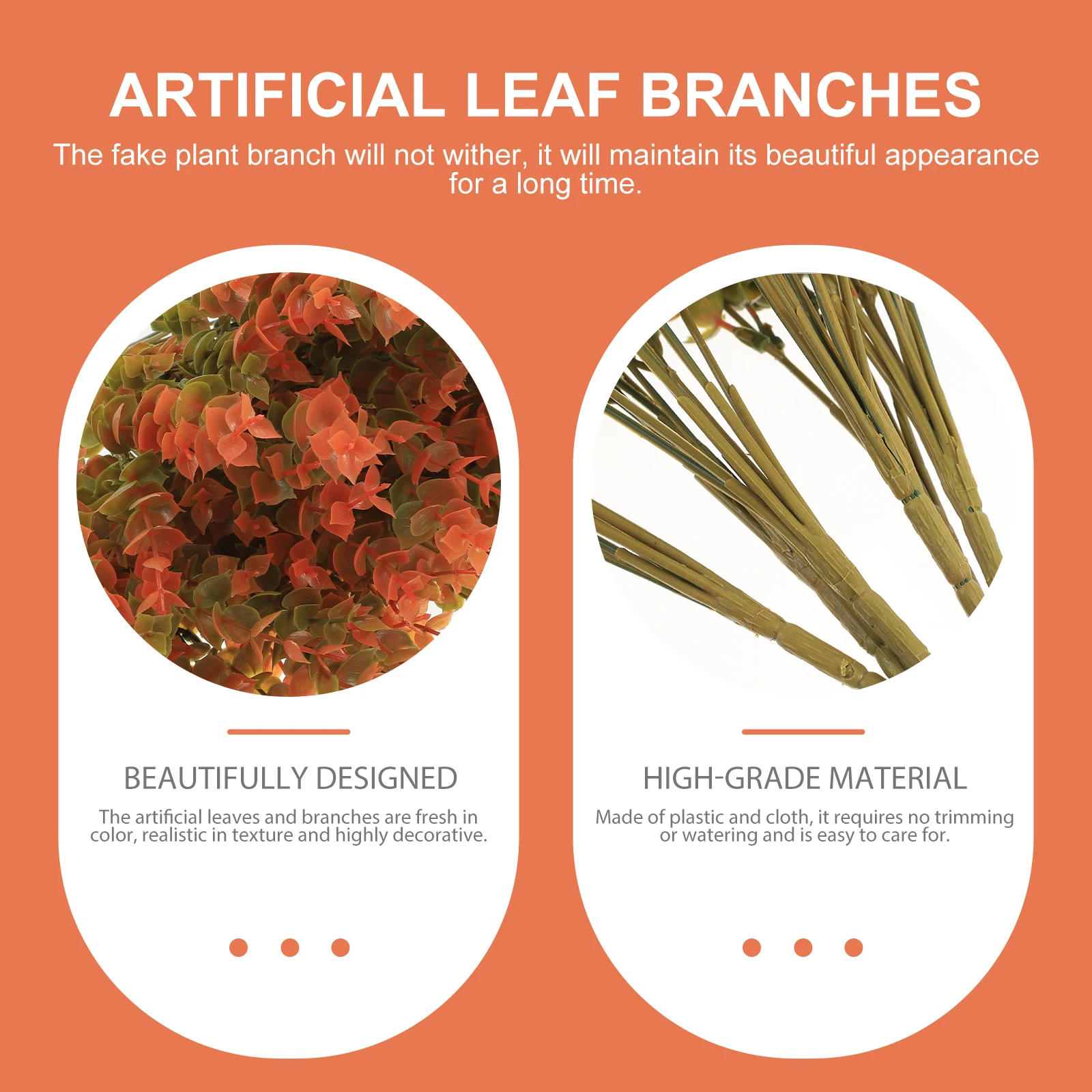 

6pcs Simulated Eucalyptus Leaves Faux Stems Artificial Greenery Realistic Wedding Decor Farmhouse Home Floral Arrangement Fake