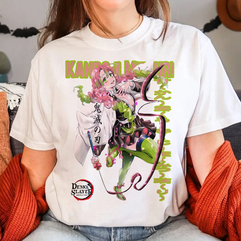 Camiseta Mitsuri para mujer, camisetas de diseñador para niña, ropa harajuku japonesa divertida