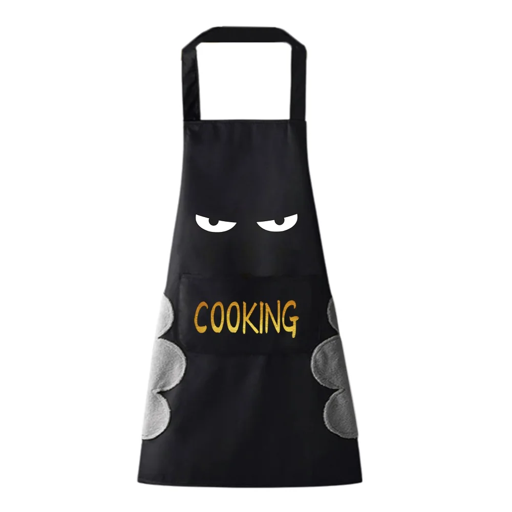 New Household Kitchen Apron Women Men Oil-proof Waterproof Adult Bib Chest Series Coffee Beauty Work Apron Wipe Hand Overalls