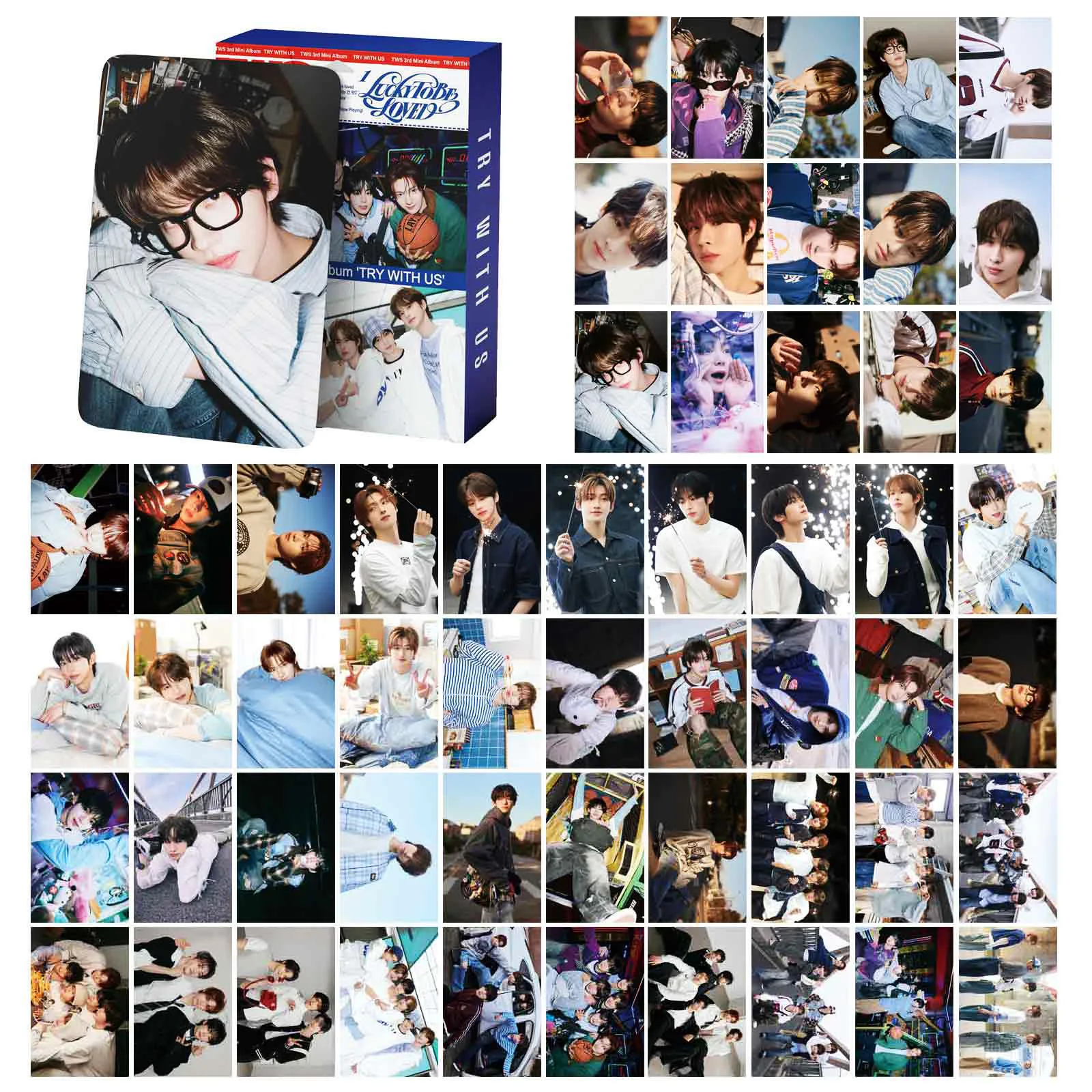 127 ชิ้น/เซ็ต TWS Idol ใหม่อัลบั้ม TRY US Lomo การ์ด YOUNGJAE HANJIN SHINYU DOHOON JIHOON HD Printd Photocards สติกเกอร์แฟนของขวัญ