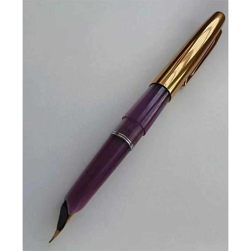 Original Japan SWAN Pocket Fountain ปากกา Iridium Gold F 0.5mm Nib Light Blue ปากกาเรืองแสงสําหรับเขียนเครื่องเขียน, สีม่วง