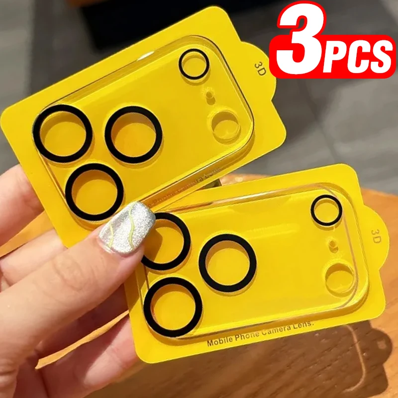 

3PCS Tempered Glass Camera Lens Protectors For IPhone 17 Pro Max HD Clear Lens Protective Films Glass