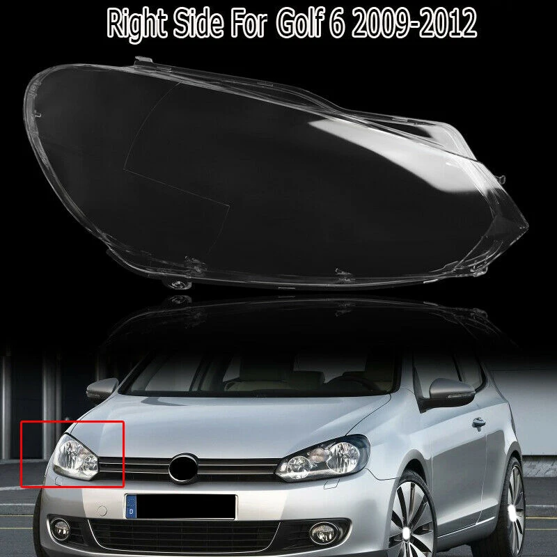 

Car Right Headlight Headlamp Lens Lamp Cover Lampshade for Golf 6 MK6 R 2009-2012