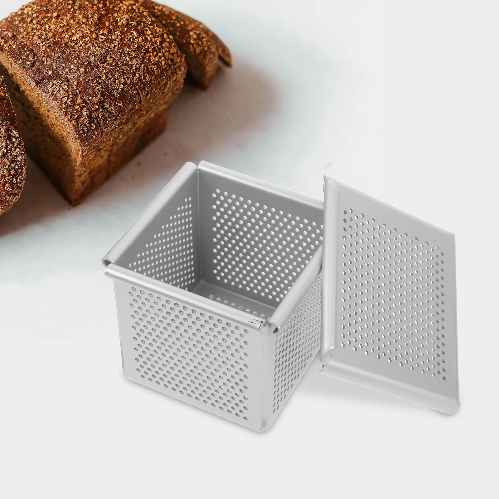 

Loaf Pan Bread Mold Baking Detachable Household Toast Tin Silver Aluminum Alloy