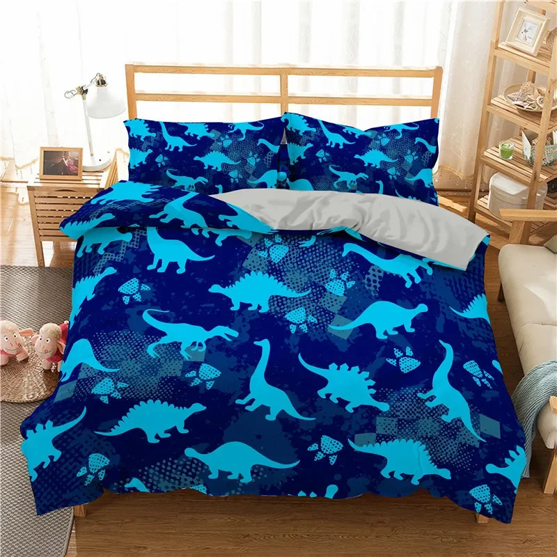 سلسلة الديناصورات المفارش الفراش ثلاثية الأبعاد طباعة أمريكا الشمالية نحى غطاء لحاف 2 قطعة المخدة روبا كاما الاتحاد الأفريقي واحدة 140x210 سرير