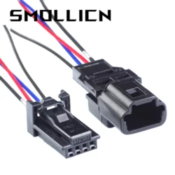 1 Set 4 Pin AMP 1379658-1 Automotive Black Connectors 1379658 CONN PLUG HSG Shell Male Female Sheath with 15cm wires
