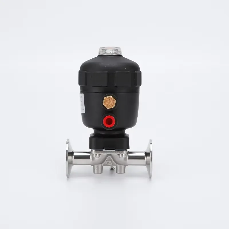 Sanitary Stainless Steel SS316L Plastic Actuator Pneumatic Straight Diaphragm Valve