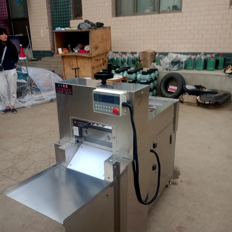 상업용 전기 고기 슬라이서 양고기 쇠고기 CNC 더블 컷 양고기 롤 기계 양고기 롤 분쇄기 커터 2200W