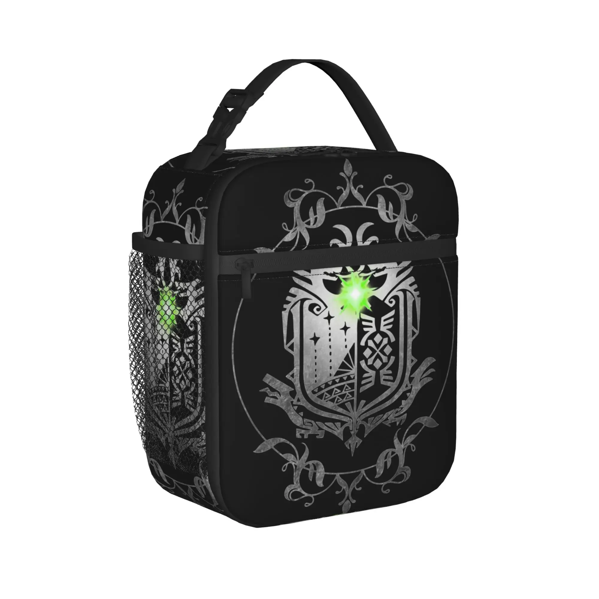 Monster Hunter World Insulated Lunch Bags Thermal Bag Reusable,Lunch Container  Portable Tote Lunch Box Girl Boy College  Picnic