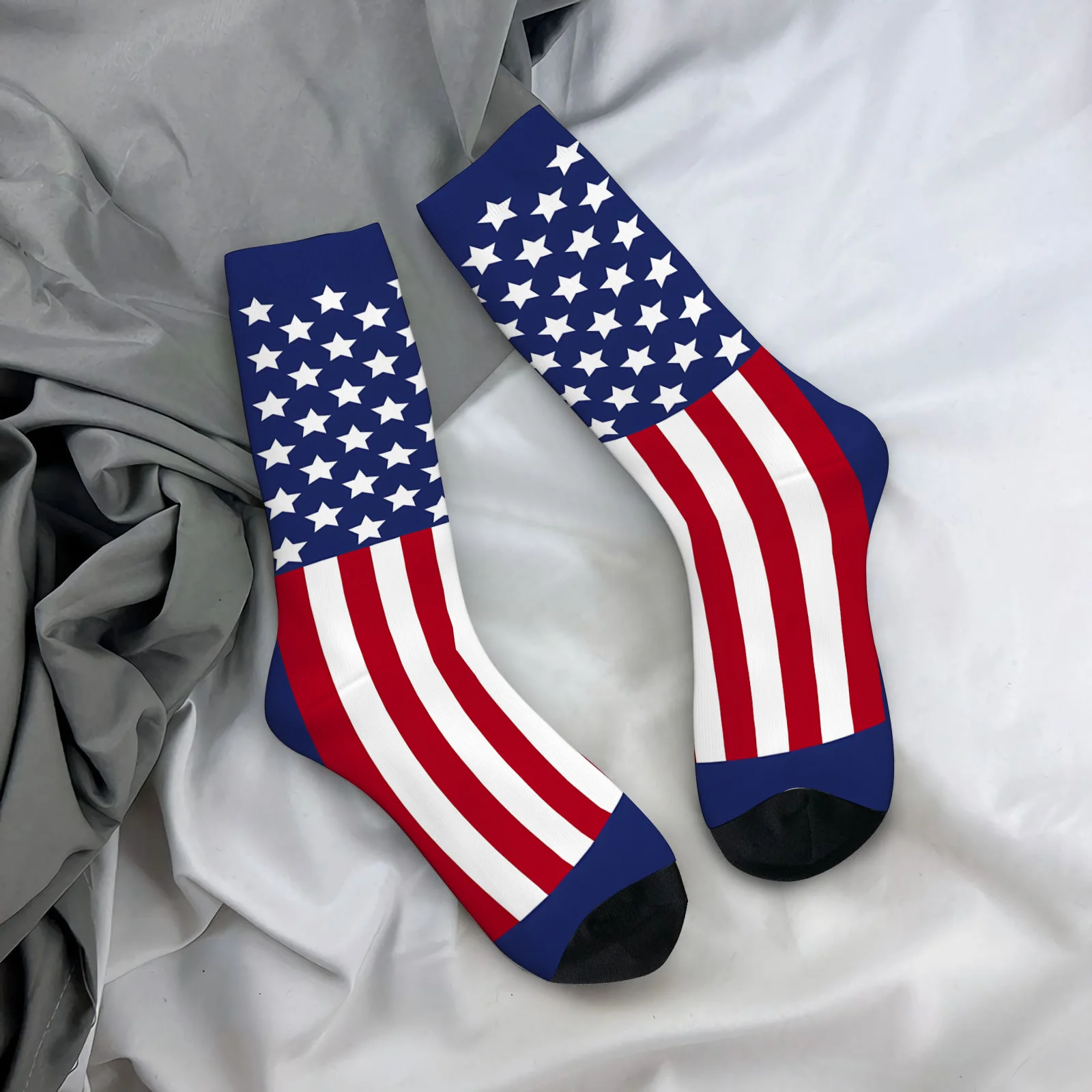 

1 Pair Unisex Fashion Happy Pattern 3D Digital Printed Socks, Novelty Crew Socks, & Spandex Blend for Men And Women Gifts