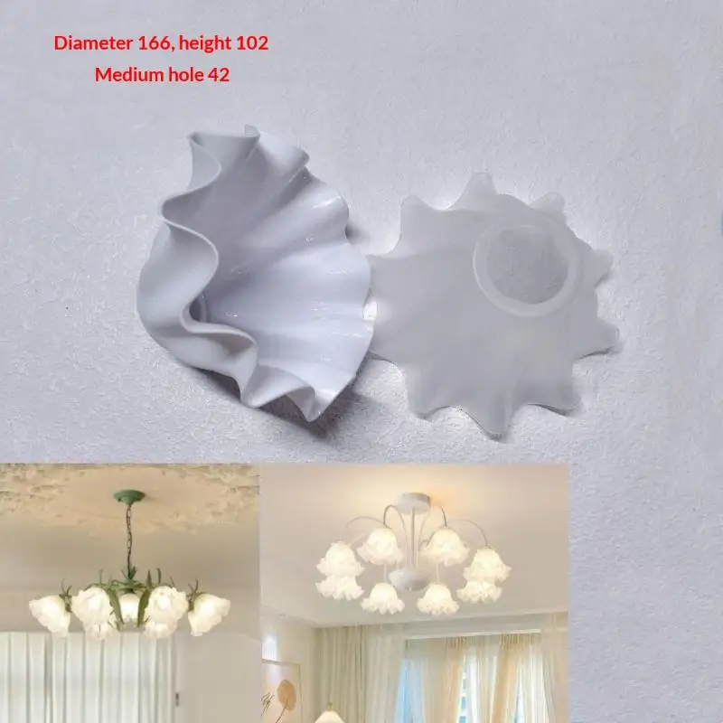 1Pcs DIY Wall Night Restaurant Chandelier Replacement E27 Plastic Flower Lampshade Hanging Lamp Accessories Table Parts