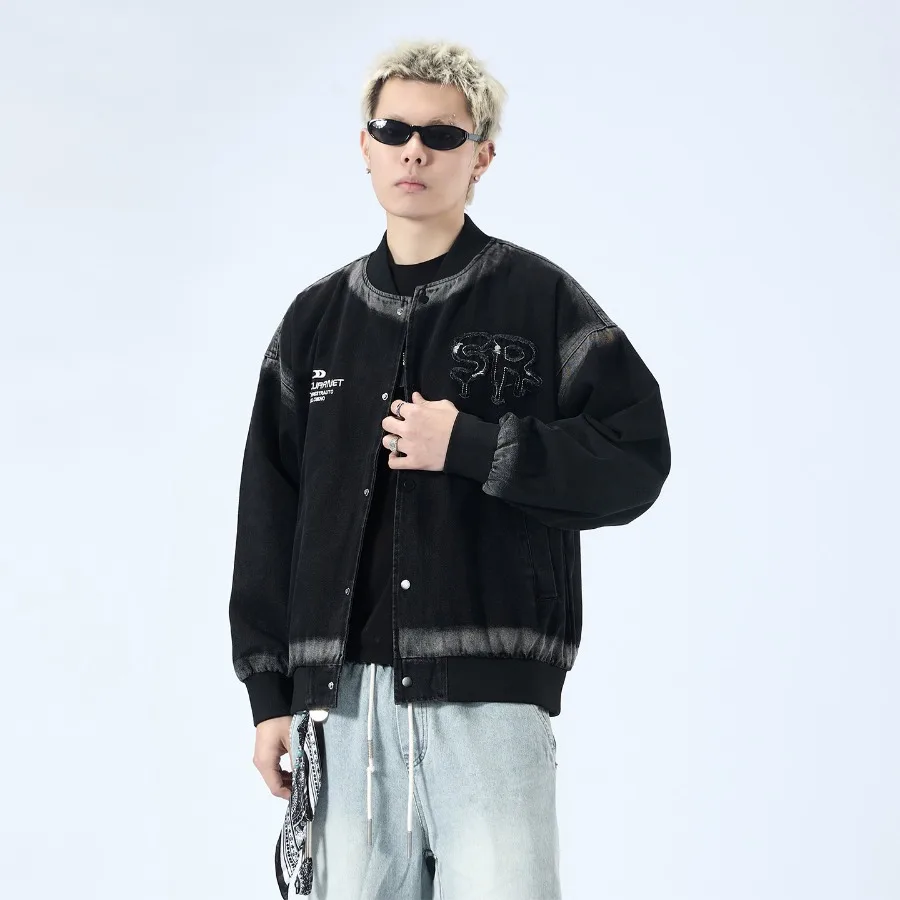 Spring  Autumn Baseball Jackets Uniform Both Men and Women  Loose Versatile Instagram Trend Brand Niche Design Outerwear Coats