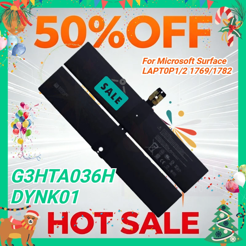

New G3HTA036H DYNK01 Laptop Battery for Microsoft Surface Laptop 1 Laptop 2-LQL-00015 1893 1769 1782 Replacement Battery Bateria
