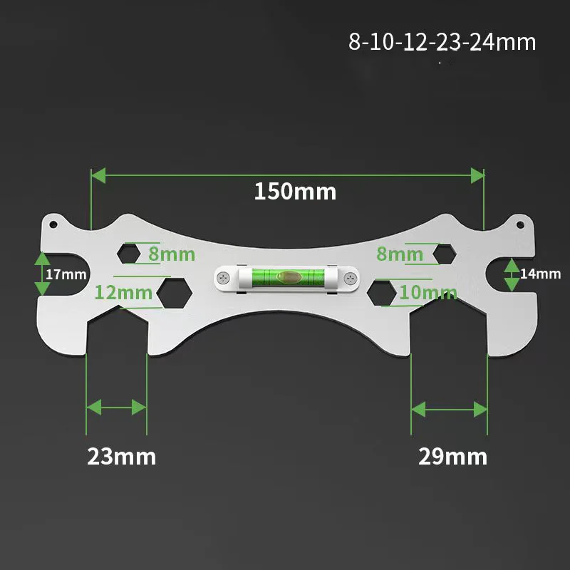 Special Wrench Tools with Level Shower Faucet Installation Bathroom Multifunctional Level Wrench Ruler Distance Measuring Tool