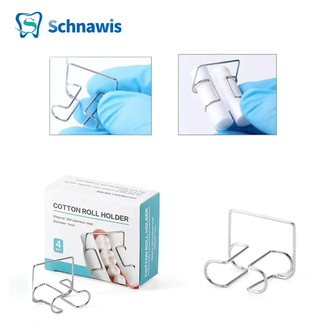 

4pcs/Box Dental Cotton Roll Holder Clip Orthodontic Stainless Steel Tool Clinic Ortho Lab Supplies Cotton Holder Autoclavable