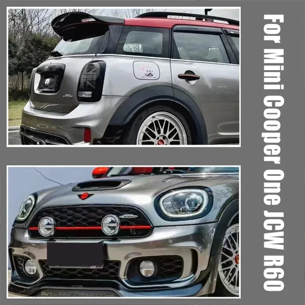 Gloss Black Car Headlight Ring Bezel Trim Surround Cover Taillight Frame Trim Kit For BMW Mini Cooper Countryman F60 2015-2019