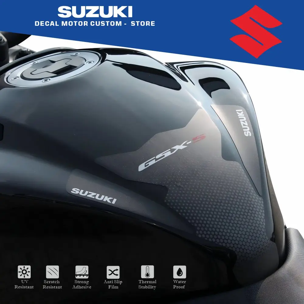 دراجة نارية المضادة للانزلاق لسوزوكي SV650 SV1000 S 2003 - 2013 وحدة المقعد الخلفي الطلاء حامي ملصقات الشارات #5