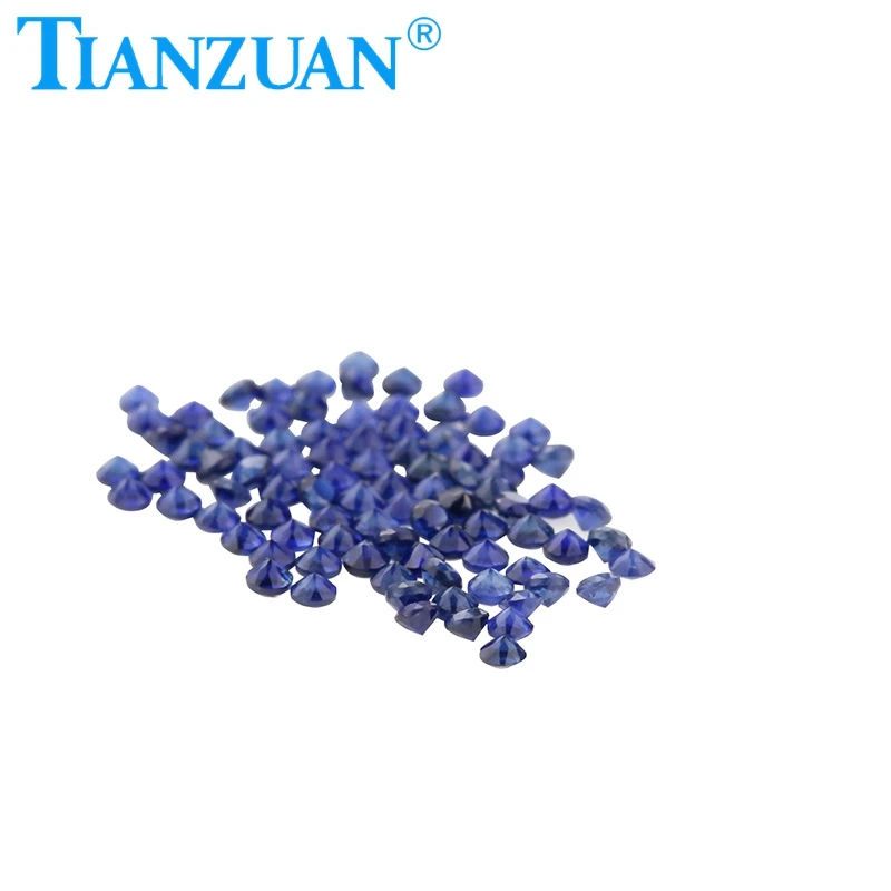 

0.8-3mm 0.5ct Small Brilliant Cut Natural Sapphire Beads Blue Color Loose Round Beads For DIY Jewelry Making Loose Gem Stone