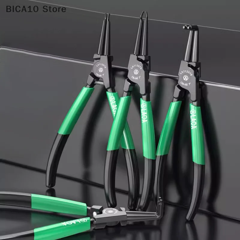 1 шт. LAOA 7-дюймовые внутренние внешние плоскогубцы, стопорные зажимы, портативные многофункциональные плоскогубцы с стопорным кольцом для ручного инструмента