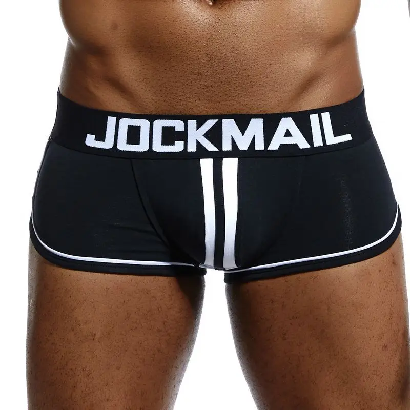 JOCKMAIL Brand Sexy Underwear Men Jockstrap Breathable cueca Gay Underwear Cotton boxershorts Panties Low Waist Thongs G-strings