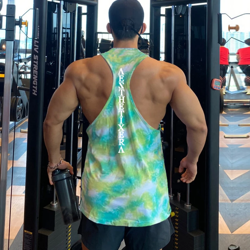 High Quality Workout Sportswear Camouflage Shirt Gym Mens Mesh Breathable Tank Top Vest Muscle Sleeveless Bodybuilding Clothing