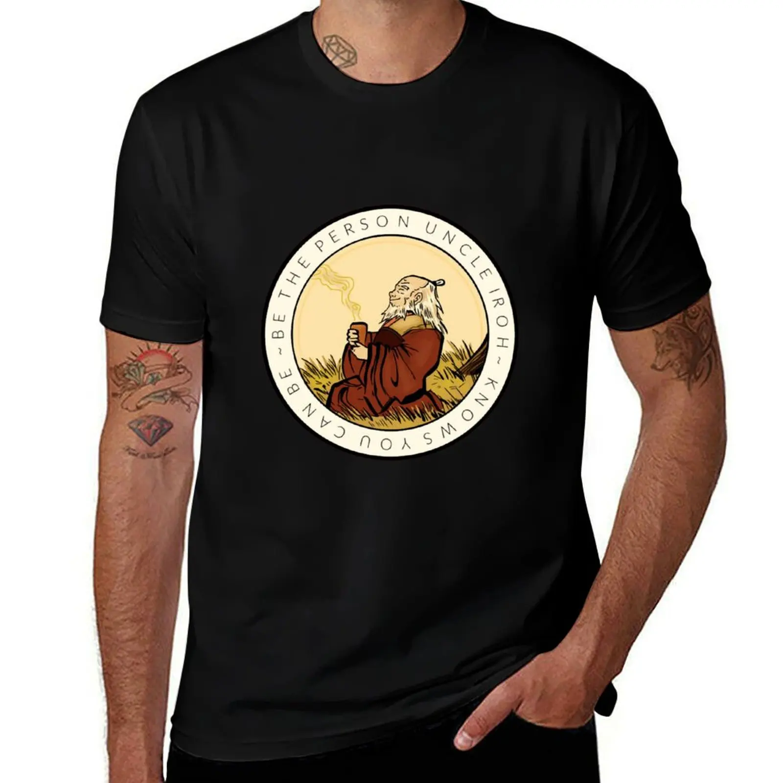 

ORIGINAL) From (THE Iroh Uncle Motivation T-Shirt Basic All Season Solid T-Shirt