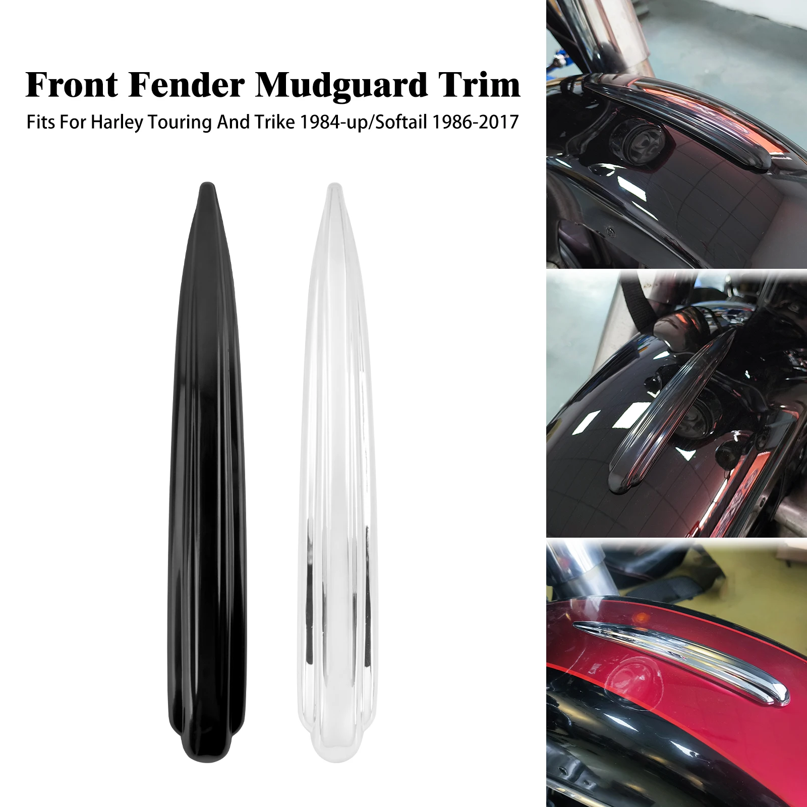Motorcycle Front Fender Trim Mudguard Cover Decorative For Harley Touring Road Electra Street Glide FLHR Softail FL Fat Boy FLHC